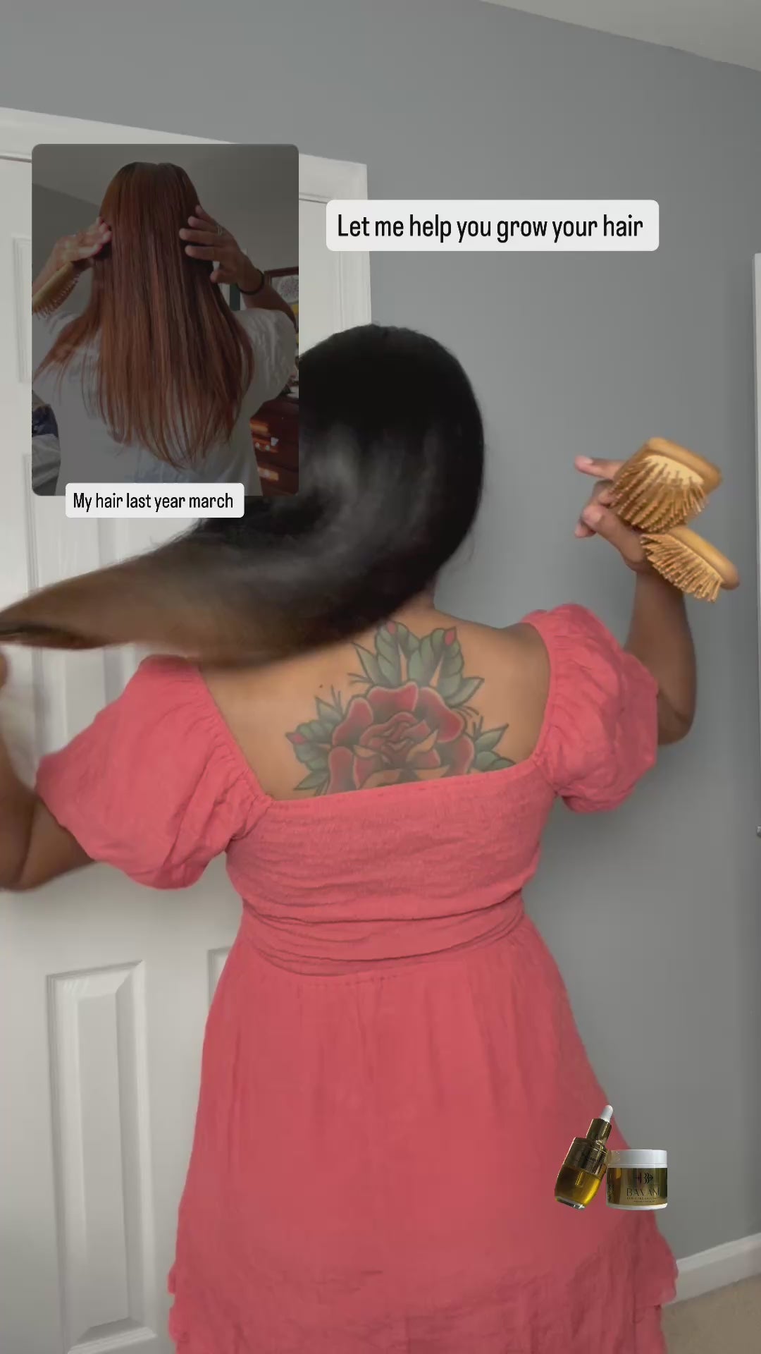 Load video: My hair grew fuller and longer within a year of using Bavani Scalp Oil to help grow hair even if follicles are dormant